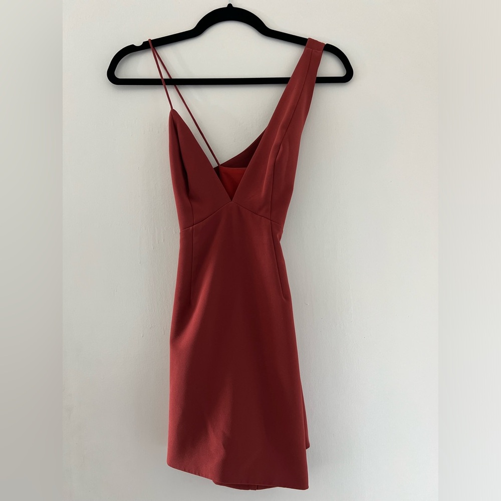 NBD Rust Asymmetrical Dress Size XXS